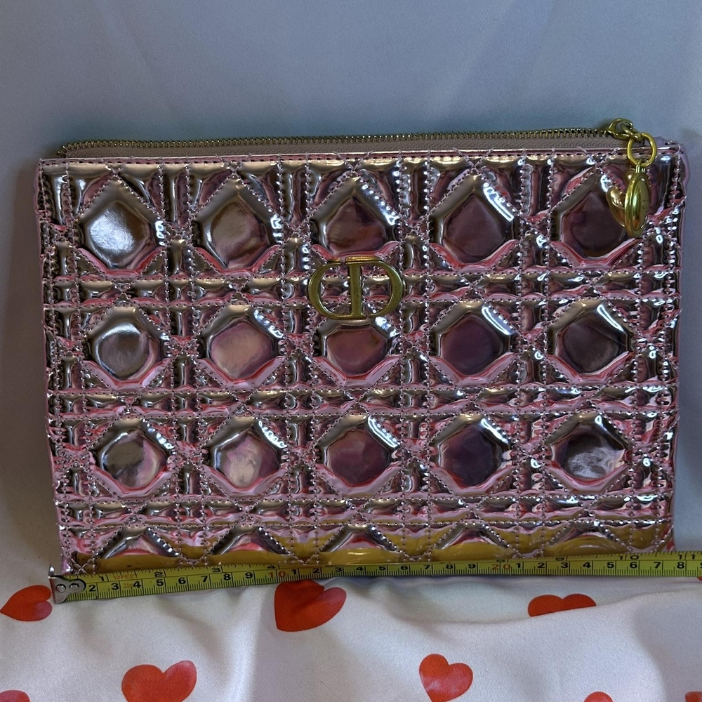 Chic Pink Metallic Clutch